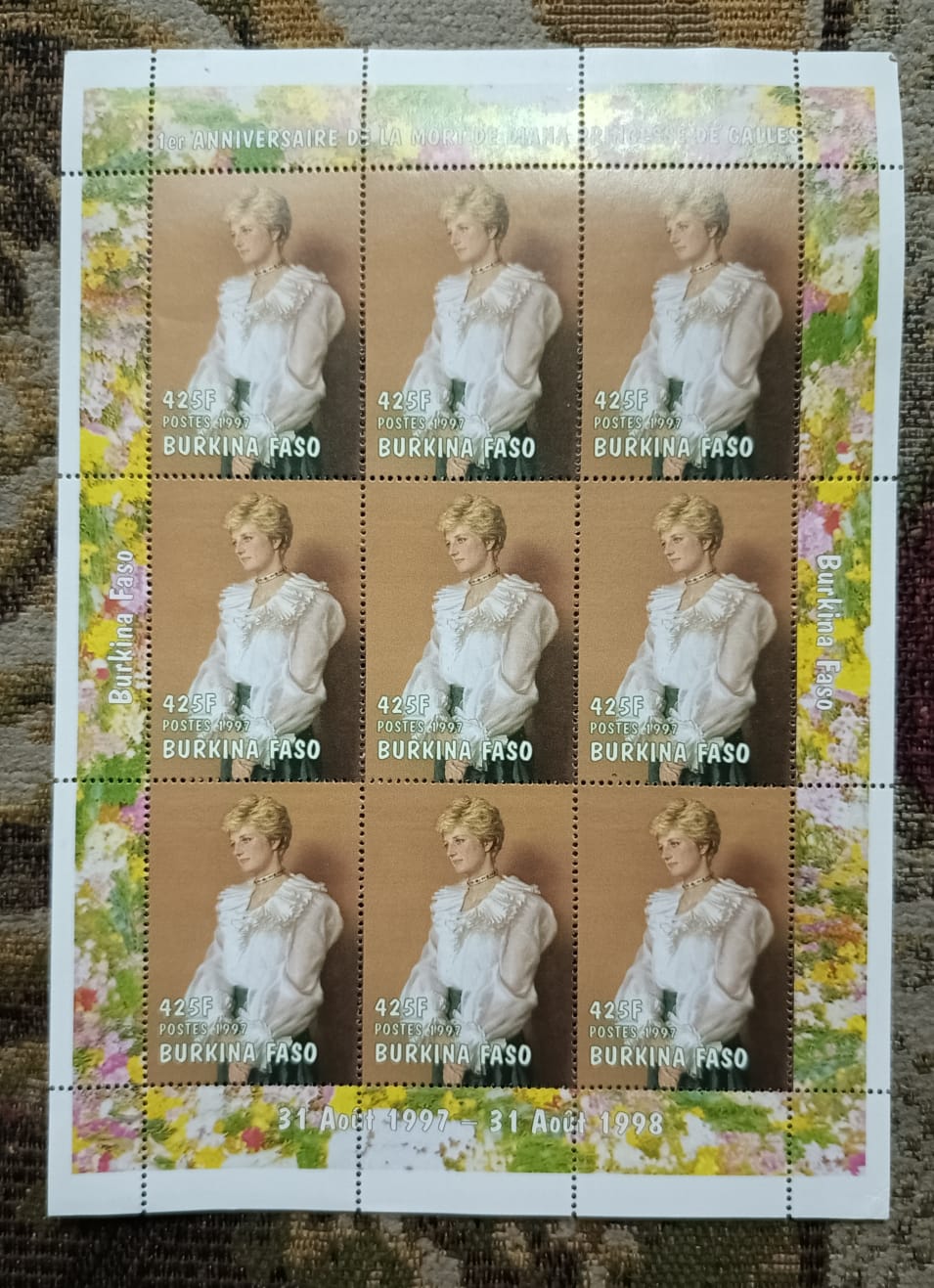 Burkina Faso Diana special Full sheet